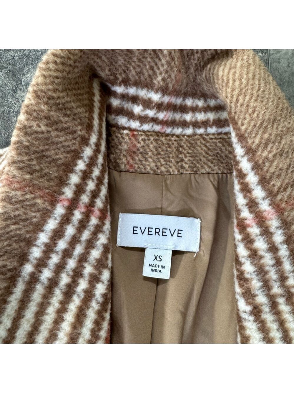 Evereve Rose Coat Brown Heavy Pea Coat Size XS NWOT - Picture 4 of 8